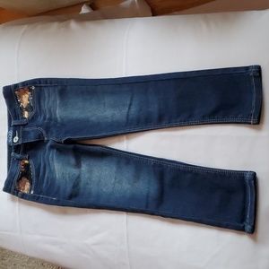 Girls 5t Snap Jeans/Jeggings with Sequined Pockets
